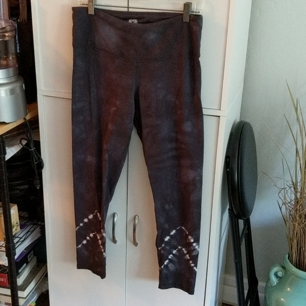 Bros dark blue patterned leggings ankle length